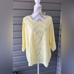 NWT-ROLE round neck top 3/4 Sleeves 100% Italy Cotton Italy Sz See Measurements.